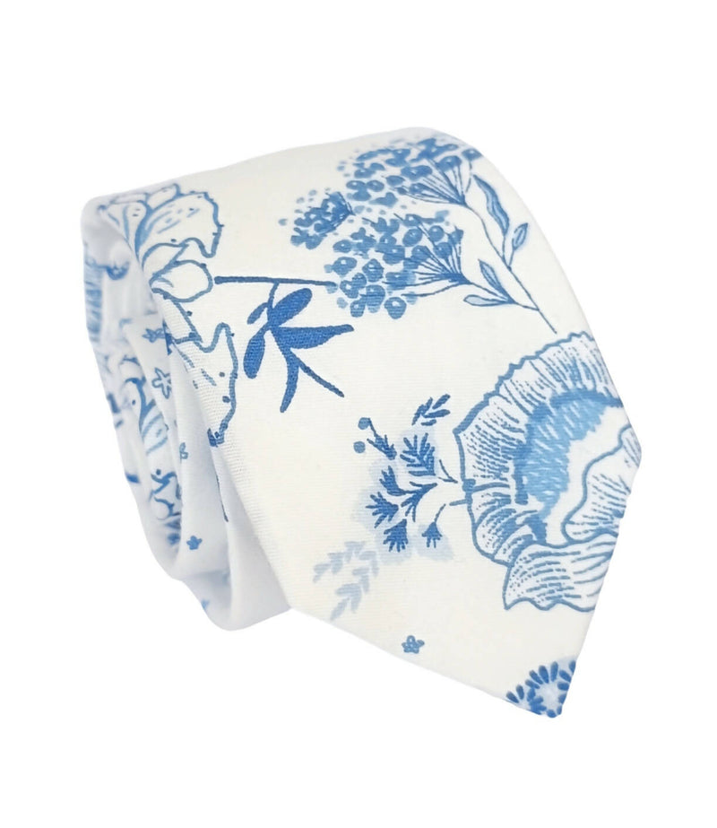 Corbata algodòn diseño Blueflower