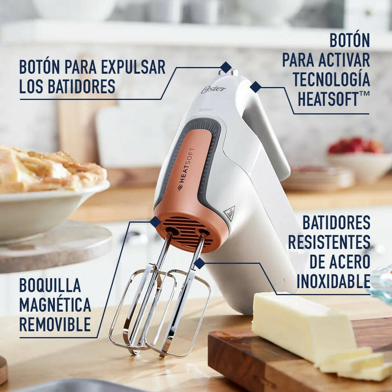 Batidora de mano Oster® tecnología HeatSoft™ FPSTHMAMR-052 Oster