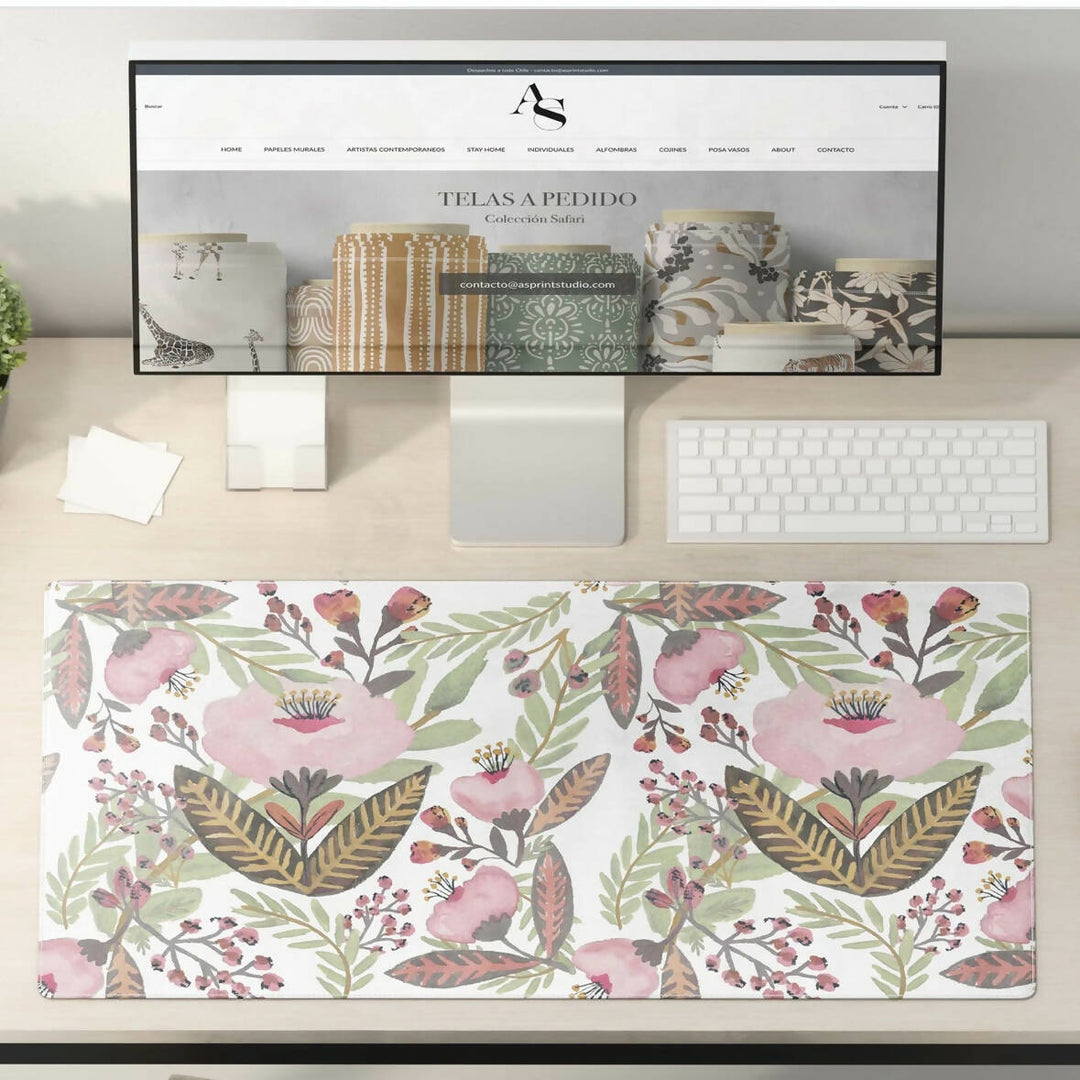 Flor Ilustrada Deskmat (entrega 5 días hábiles)