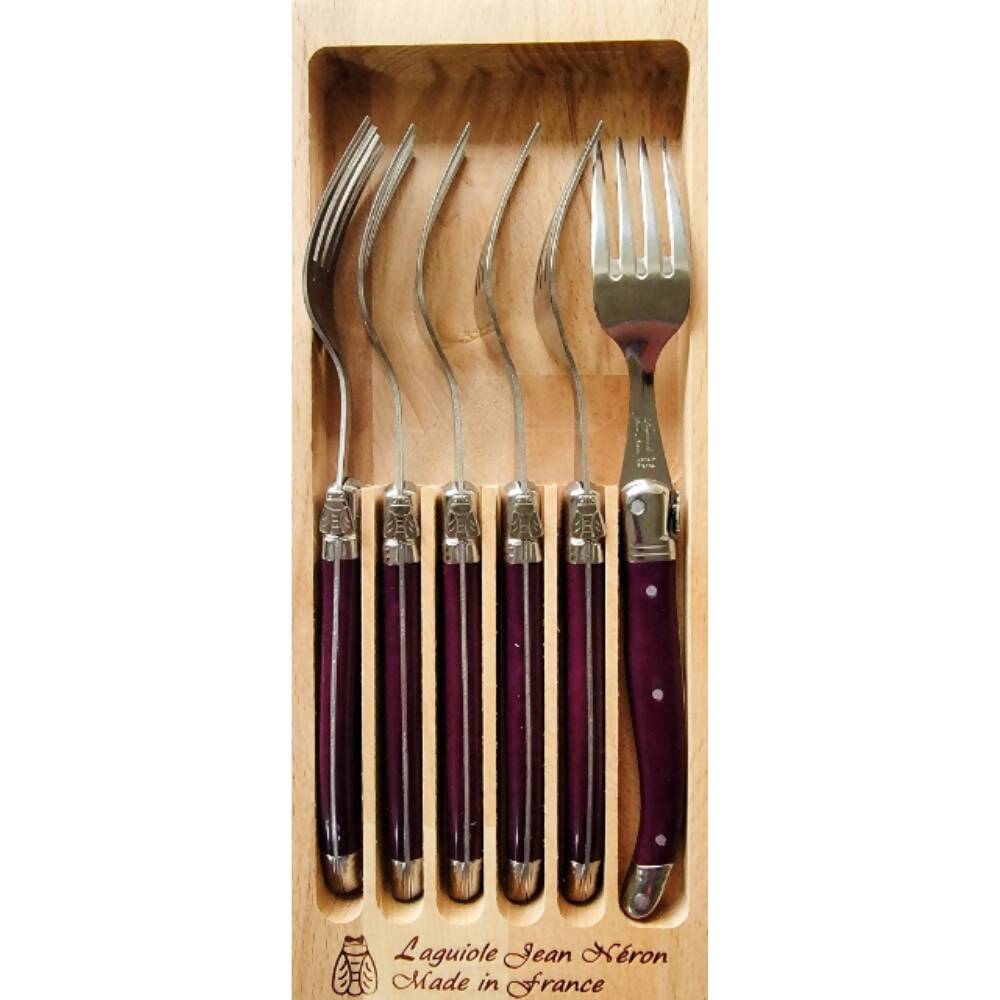 LAGUIOLE SET 6 TENEDORES - BERENJENA