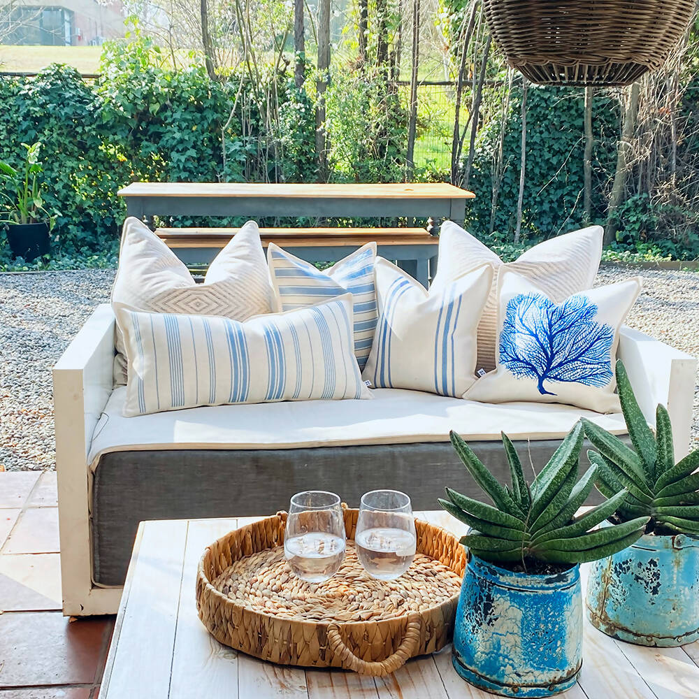 Cojín Frenchlines Blue 1, 45x45