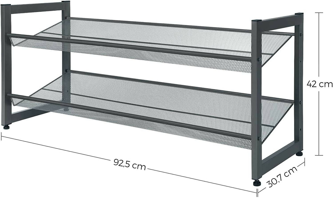 Estante para zapatos 2 niveles ajustable Songmics