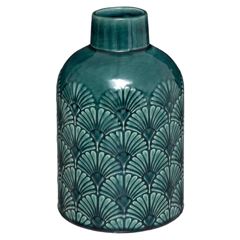 Botella Cerámica Glaze Verde 21,7 cm