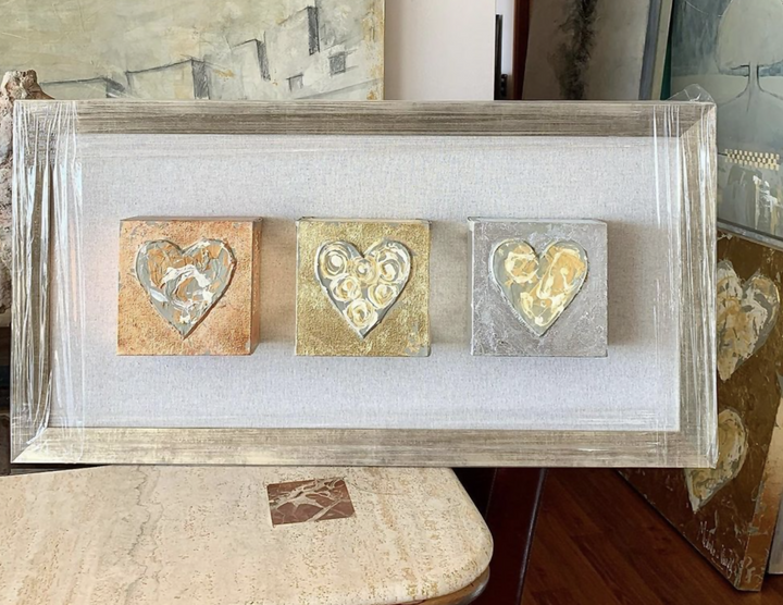 3 LUCKY HEARTS ENMARCADOS