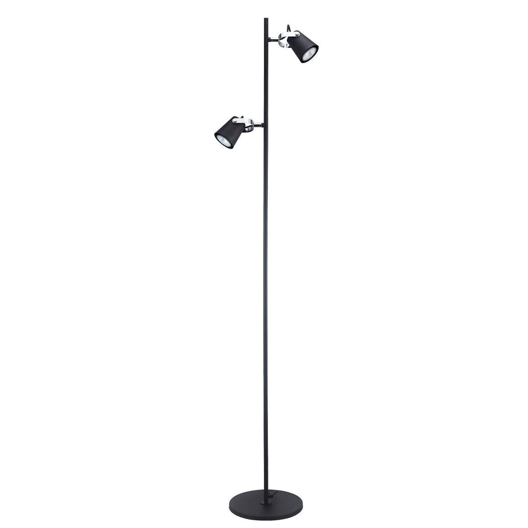Lámpara de Pie Aurus 2 Luces Negro Mate