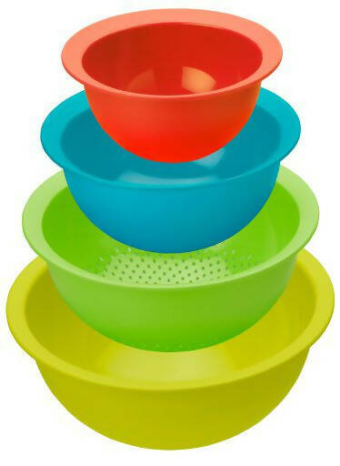 Set de 3 Bowls + 1 Colador Caruba Rotho