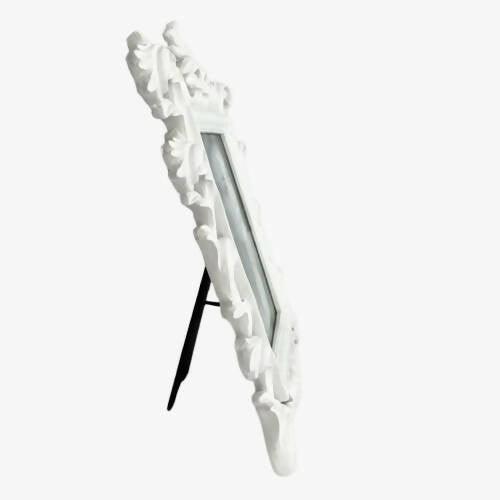 MARCO DE FOTOS VINTAGE CON HOJAS BLANCAS GRANDE