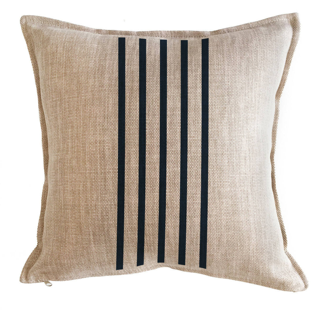 Cojín Bahía Azúl Rayas, 45x45