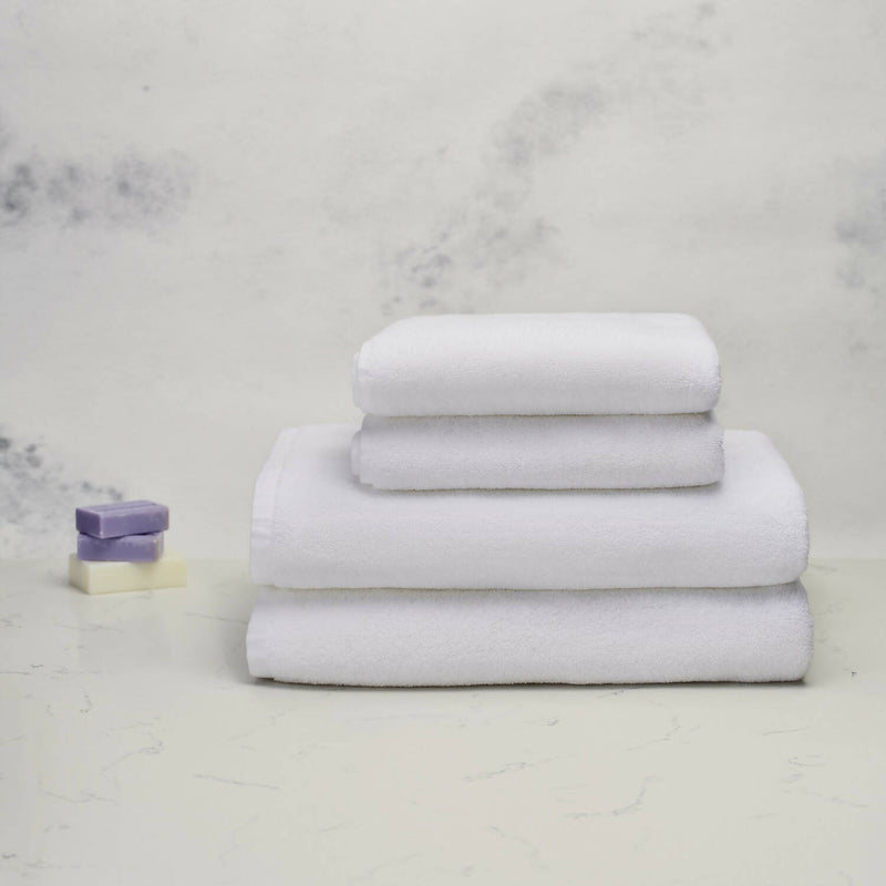 Set 2 toallas baño y 2 toallas mano Platinum, 100% algodón, 600gr/m2.