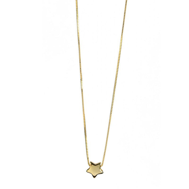 Collar estrella plata gold