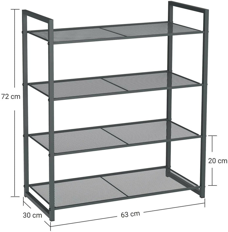 Estante para zapatos 4 niveles Songmics