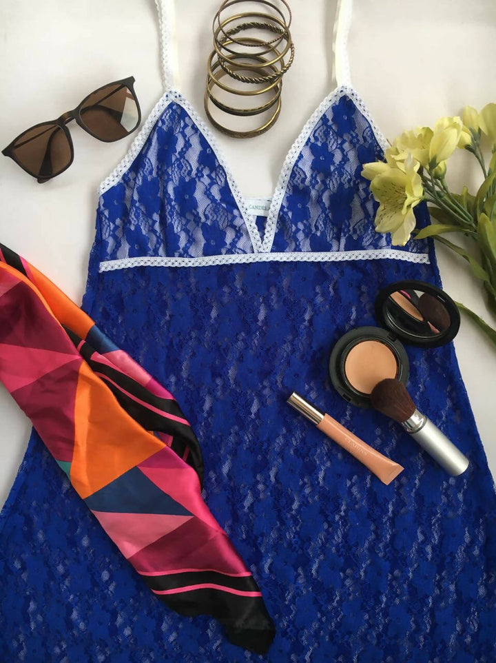 CAMISA DE DORMIR JACINTA (azul)