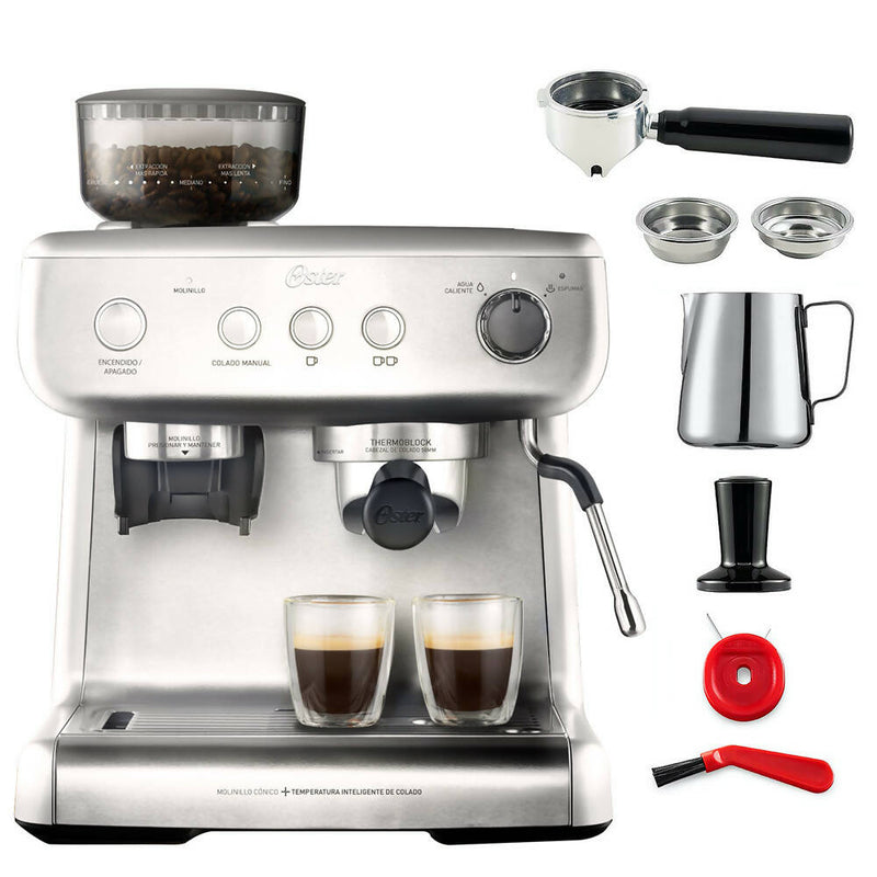 Cafetera para espresso Perfect Brew 15 bar molino integrado BVSTEM7300-052 Oster®